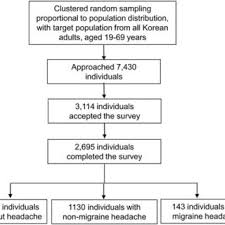 Flow Chart Depicting Participation In The Korean Headache