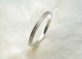 Delicate 1 5mm Platinum Wedding Ring With Milgrain Platinum Wedding Band Platinum Wedding Rings Wedding Rings