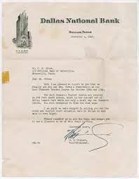 National united is a bank based in gatesville, texas state. Letter From Mr W B Gilbert To Mr F W Straw September 4 1947 The Portal To Texas History