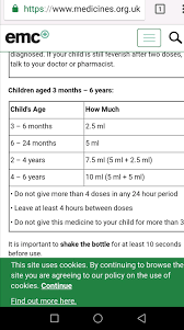 plz anyone suggest me the dosage of calpol 120mg for 11