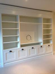 This Would Be Good But With The Side Shelves Going To The Floor And X Cabinet Doors Bel Living Room Built Ins Living Room Tv Wall Built In Entertainment Center