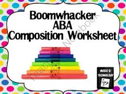 Boomwhacker Aba Composition Worksheet Elementary Music Education Teaching Music Theory Boomwhackers