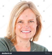 Beautiful Mature Blond Woman Studio Shot Stock Photo 185313008