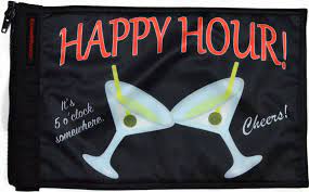 Happy hour swooper flag advertising flag feather flag food restaurant bar. Happy Hour Martinis Flag Forever Wave
