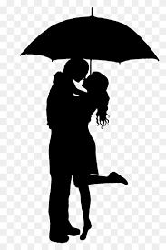 Vector silhouettes of people with umbrellas on white background. Silhouette Drawing Love Silhouette Love Animals Umbrella Png Pngwing