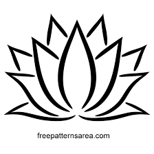 Meaning Of Lotus Flower Stencil Vector Freepatternsarea Flower Stencil Patterns Flower Stencil Lotus Flower Meaning