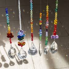 Regenbogen Sonnenfanger Kristall Sonnenfanger Glas Anhanger Kristall Feng Shui Dekor Kristall Fensterdeko Suncatcher Drop Ebay