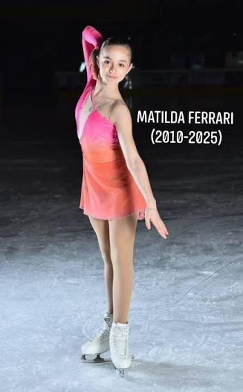 A PROMISING 15-year-old figure skater has tragically died after being hit  by a cement truck on her way to school. Young star Matilda Ferrari was  crossing a road near her home in