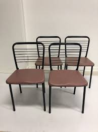 4 Vintage 50s Cosco Folding Chair Set Mid Century Modern Lot Etsy Black Seating Mid Century Modern Chair Folding Chair