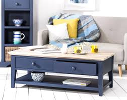 Florence Navy Blue Coffee Table With 2 Drawers And Shelf Blue Coffee Tables Coffee Table Upcycle Rustic Coffee Tables