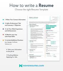 At novorésumé, all our cv templates are in pdf format. How To Write A Resume In 2021 Beginner S Guide