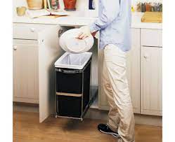 It can also be difficult to find a pull out trash solution to fit the other option is the bigger simplehuman trash pull out. Simplehuman 35 Litre Under Counter Pull Out Recycler Commercial Grade Trash Cans Wastebaskets Home Garden Worldenergy Ae