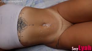 I Let Him Jerk off on my Belly Button - He was so Horny to Cum on my Belly!