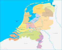 Grote Kaart Grote Rivieren En Wateren Van Nederland Nederland Rivier Aardrijkskunde
