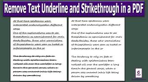 How To Remove Text Underline And Strikethrough In A Pdf Document In Foxi Text Pdf Documents