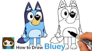 How To Draw Bluey The Puppy Disney Youtube