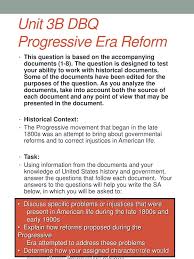 Ppt Unit 3b Dbq Progressive Era Reform Powerpoint