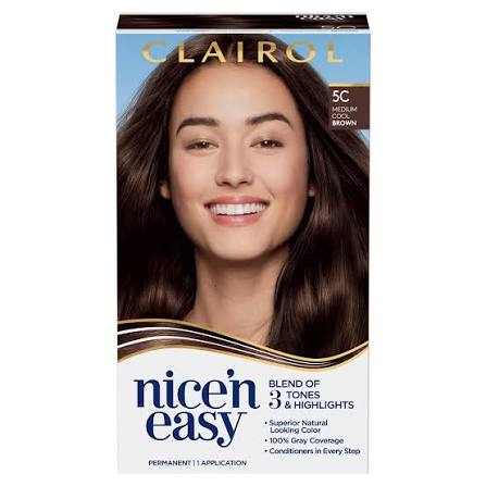 Clairol Nice'n Easy 5C Medium Cool Brown Hair Dye 6.26 Fl Oz - Pack of 1 |  Buy Now with Express International Delivery | GoSupps.com