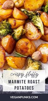 Marmite Roast Potatoes with Broccoli, Garlic & Rosemary