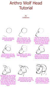 Anthro Wolf Head Tutorial Wolf Face Drawing Drawing Tutorial Tutorial