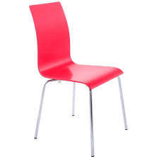 Außerdem überzeugt der stuhl durch die hochwertige verarbeitung des weichen polsterstoffes. Stuhl Vielseitige Oust Holz Und Chrom Metall Rot