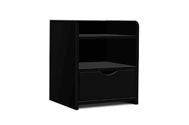 Artiss Bedside Tables Drawers Side Table Bedroom Furniture Nightstand Black Unit Matt Blatt