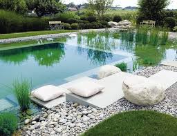 Moderner Schwimmteich Mit Stellen Zum Sitzen Und Liegen Schwimmteich Bauen Schwimmteich Naturschwimmbecken