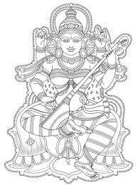 Black And White Mural Painting Outline Kerala Mural Coloring Page Kerala Mural Painting Mural Art Design Indian Art Paintings