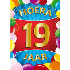 19 Jaar Mega Deurposter 59 X 84 Cm Leeftijd Verjaardag Feestartikelen Versiering Blokker