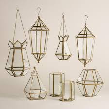 Clear Glass And Metal Pyramid Lantern Art Deco Lanterns Hanging Lanterns Lanterns