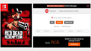 Descubre el ranking de juegos para nintendo switch. Instant Gaming Lista Red Dead Redemption 2 Para Nintendo Switch Nintenderos Nintendo Switch Switch Lite