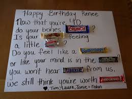 40th Birthday Gift Ideas For Best Friend Female Uk 40th Birthday Gifts Fun Candy Gram Is A Cute Diy Birthday Gift For Someone Turning 40 40th Bday Ideas 40th Birthday Men Husband 40th Birthday