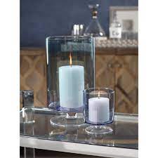 This footed candle holder with tea roses will make a mother's day or birthday special for the woman in your life. Odel Blue Luster Glass Hurricane Candle Holder Small On Sale Overstock 27963725