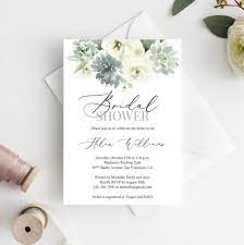 Succulent Bridal Shower Invitation Template Fully Editable Etsy Bridal Shower Diy Bridal Shower Invitations Bridal Shower Invitations Templates