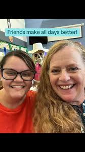 #Friends make the days better! My friend @Alysia Graham came to help me  pass out Chromebooks today. And my friend, Flo, is a high school buddy who  I’m fortunate to work with now! #ogrmsmediacenter ...