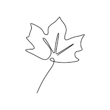 Single One Line Drawing Of Maple Leaves One Hand Drawn Lineart Design Isolated On White Background Symbol Drawing Illustration Png And Vector With Transparen Line Drawing Tree Line Drawing Symbol Drawing