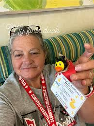 Daisy & Travis Walker from Gulf Breeze, Fl. Sailing Nov 16-21, 2024  Carnival Elation Cruisin' just for the fun of it! We found our duck in the  elevator. The tag says from