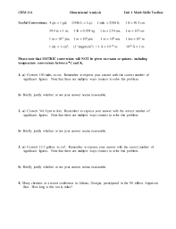 If you would like a copy of the pdf version, please contact me. Practice Problems Dimensional Analysis Blank