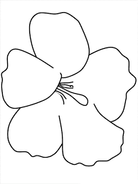 The flowers are basically vector (adobe illustrator), so you can modify them, change the size, elements and recolor. Simple Hibiscus Flower Coloring Page Free Printable Coloring Pages For Kids