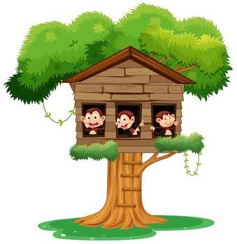 Monkey House Vector Art, Icons, and Graphics for Free Download