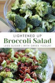 Healthy Broccoli Salad Lightened Up Recipe Broccoli Salad Broccoli Healthy Broccoli Salad