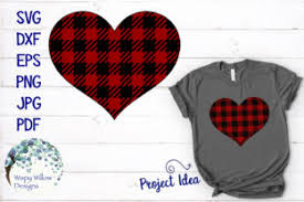 These cut files are compatible for use with cricut and silhouette machines, as well as other machines that can read the formats that are included in this listing. Buffalo Plaid Heart Graphic By Wispywillowdesigns Creative Fabrica