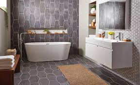 The decorating ideas for bathroom walls are endless. Modern White And Grey Bathroom
