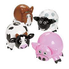 Inflatable Farm Animals Assortment Oriental Trading In 2021 Farm Animal Birthday Farm Animals Birthday Party Girls Farm Birthday