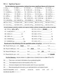 Rules for significant figures in mathematical operations multiplication and division: 32 Significant Figures Worksheet Chemistry Worksheet Resource Plans