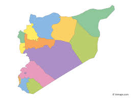Claim a country by adding the most maps. Multicolor Map Of Syria With Governorates Free Vector Maps