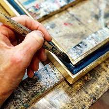 Cornici Artigianali Cornice Artigiano Corniciaio Colore Lavorando Fattoamano Oro Laboratorio Particolare Chiavari Genova Liguria Fra Coasters