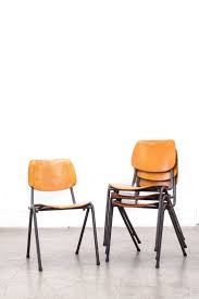 Birch Industrial Stacking School Chairs With Flat Bar Connectors 145 Each School Chairs Chair Chair Design