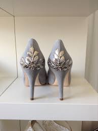 Harriet Wilde Sassi Grey Suede Silver Rose Bespoke Bride Shoes Wedding Shoes Trending Shoes
