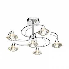 Great selection of semi flush lighting at great low qdl prices. Dar Luther 6 Light Semi Flush Ceiling Light Glasswells